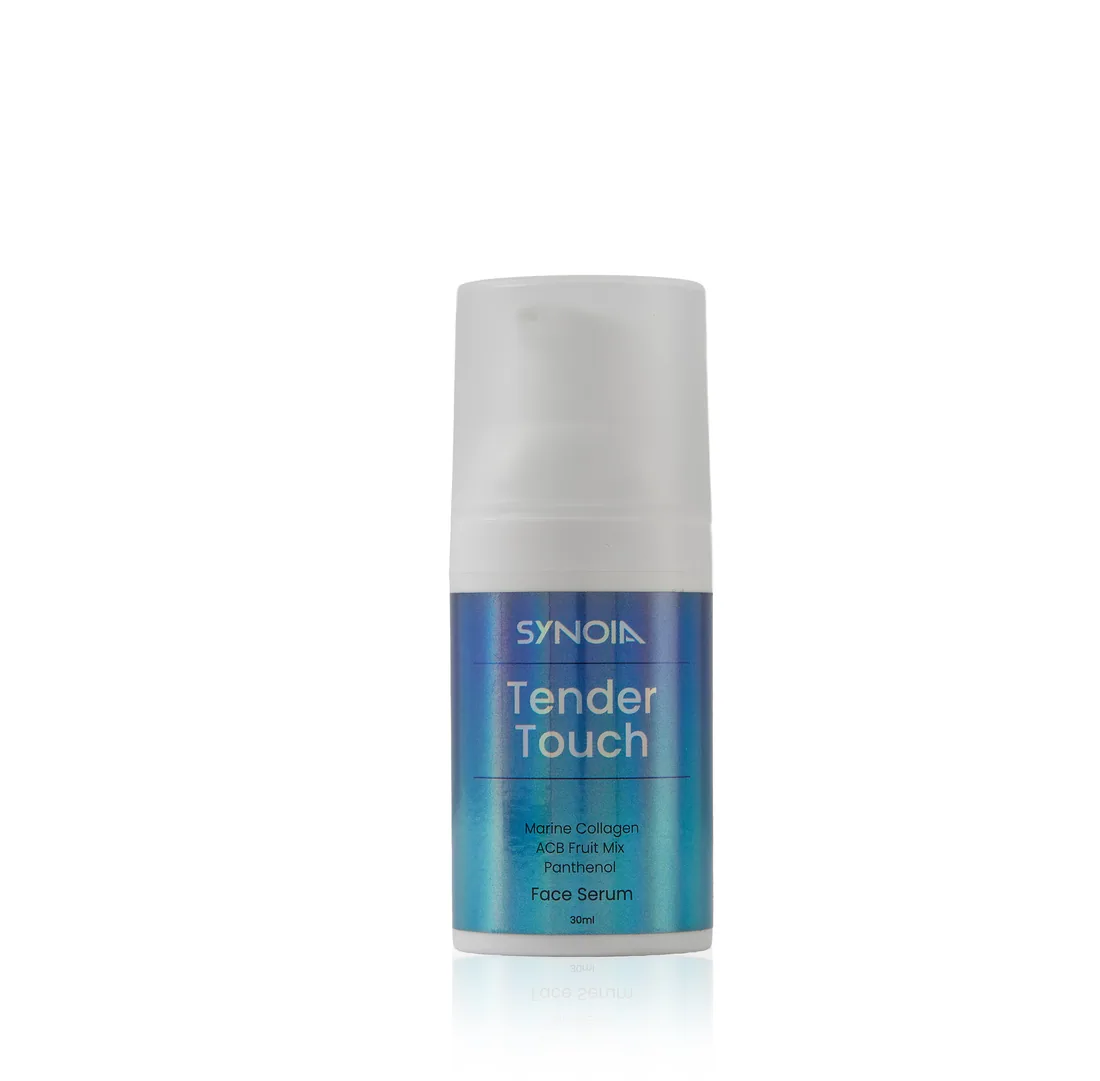 סרום הפנים Tender Touch בבקבוק המשאבה האטום שלו